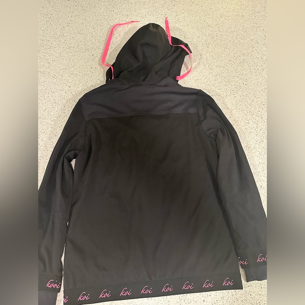 Koi Lite Scrub Jacket Black and Pink Women's Removable Hood XS - Picture 11 of 11
